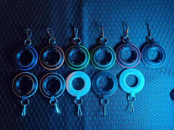 All TRON Identity Disc keychain colors