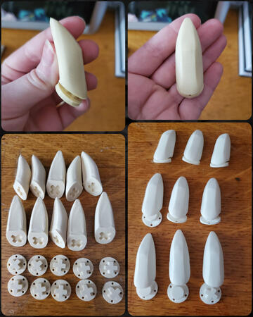 Monster/sergal/vernid/dragon claws with easy sew-in bases