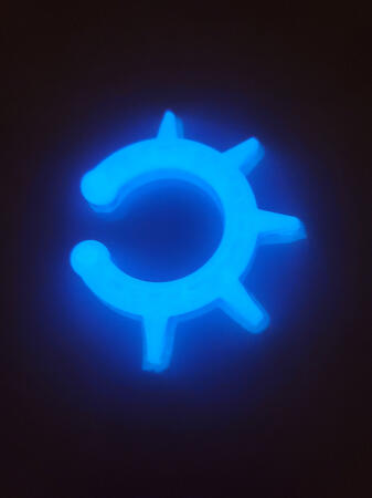 Glow in the dark Blue (P) series 2 medium fursuit earring