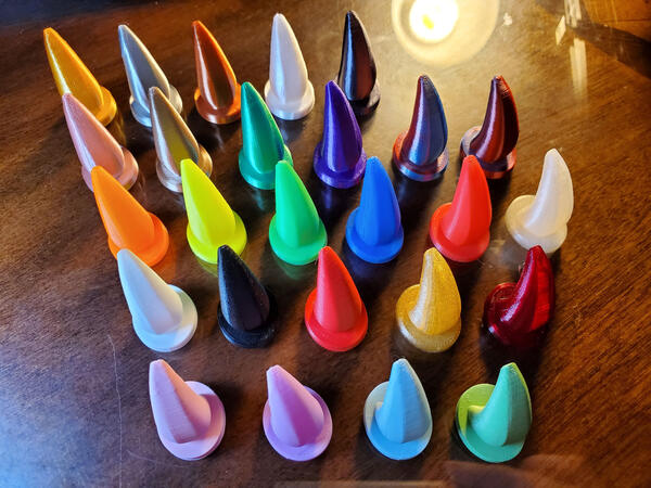 Canine claws in various colors