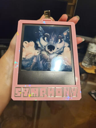 3D printed Polaroid badge holder