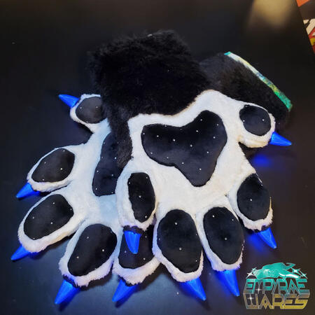 Premade 5-finger, LED claw fursuit paws